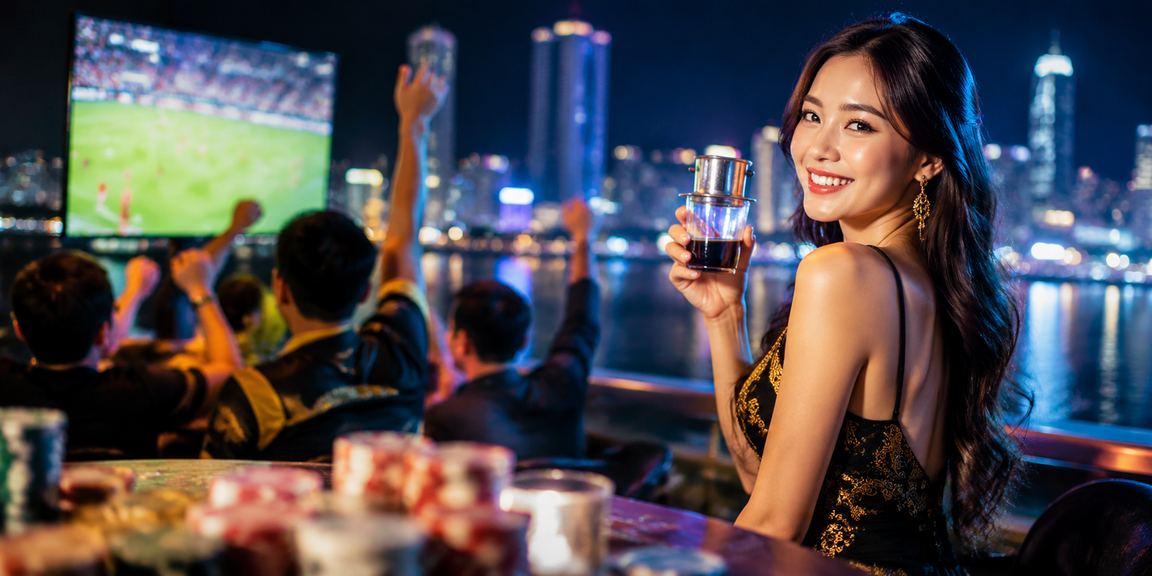 Người hâm mộ bóng đá tại Nha Trang xem kèo cược trực tuyến bên ly cà phê buổi sáng