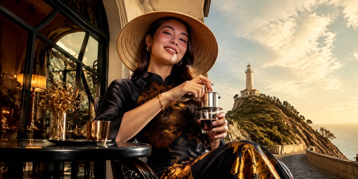 Người dùng Vũng Tàu đội nón lá trải nghiệm cá cược trực tuyến